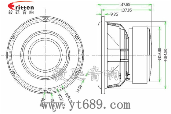 8''250w 重低音喇叭成品图 8''250w 重低音喇叭成品图