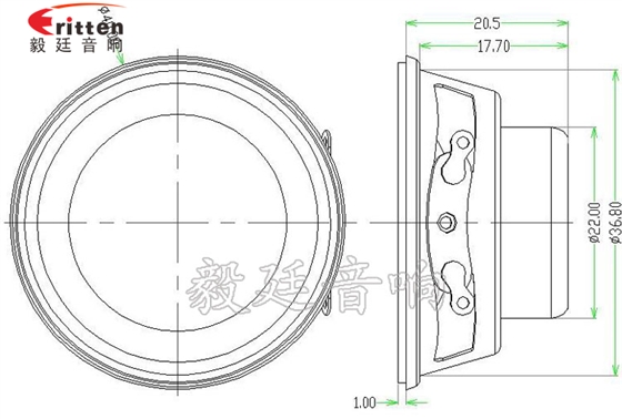 40mm3w无线桌面音响喇叭成品图