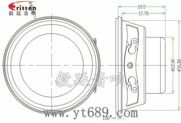 40mm13芯全频喇叭成品图